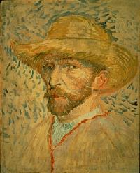 Van Gogh, Selbstporträt mit Strohhut