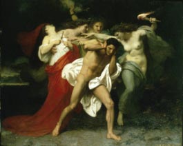 Adolphe William Bouguereau (French 1825-1905) , Orestes Pursued by the Furies, 1862