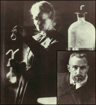Marie und Pierre Curie, ca. 1920