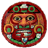 "Tonatiuh" from the center circle of the twelve-foot diameter Aztec Calendar or Sun Stone 