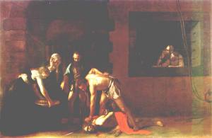 Caravaggio, Enthauptung Johannes des Tufers, 1608, St. Johns Co-Cathedral, Valetta, Malta