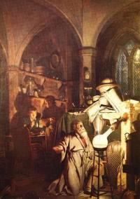 Joseph Wright of Derby (1734-97)The Alchymist in Search of the Philosophers' Stone discovers Phosphorus