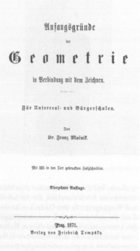 Anfangsgrnde der Geometrie in Verbindung mit dem Zeichnen, von Dr. Franz Mocznik