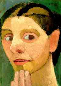 [Gemlde: Paula Modersohn-Becker "Selbstbildnis nach halblinks mit Hand am Kinn", 1906]