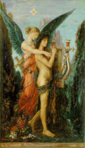 Gustave Moreua, Hesiod und die Muse, 1891, Musee d'Orsay, Paris