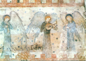 Musizierende Engel, Fresko, Torhalle Kloster Losch, BRD