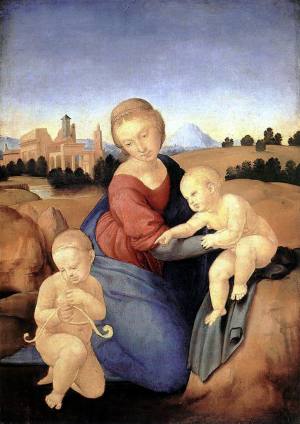 Raphael, Madonna and Child with the Infant St. John, 1508, Museum of Fine arts, Budapest