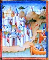 cityscape from illuminated manuscript