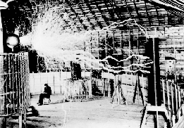 Tesla Colorado Springs during an experiment on December 31, 1899